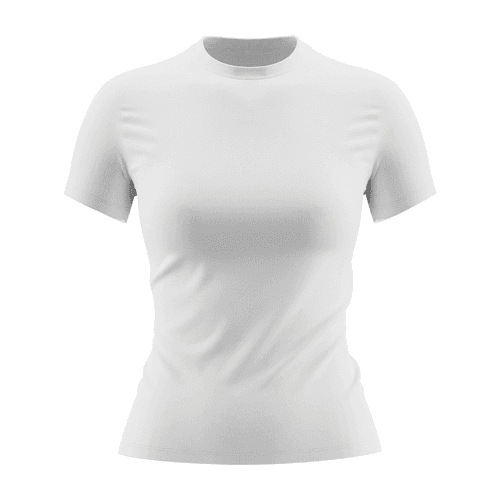 Woman Crew Neck T-Shirt Mockup Front
