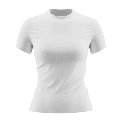 Woman Crew Neck T-Shirt Mockup Front