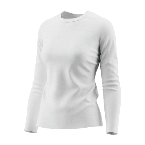 Woman Long Sleeve T-shirt Mockup Left