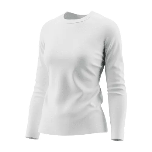 Woman Long Sleeve T-shirt Mockup Left