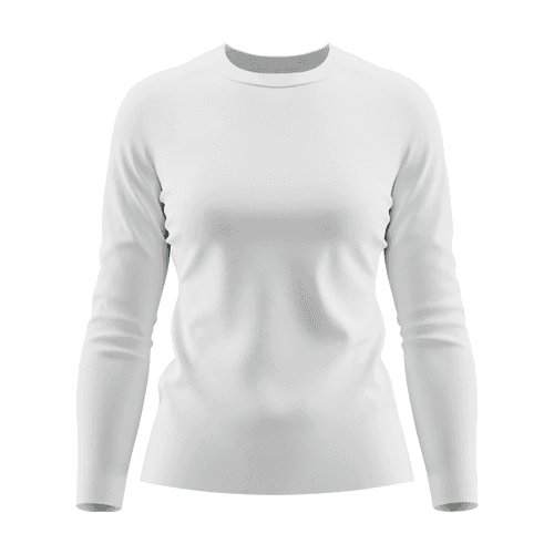 Woman Long Sleeve T-shirt Mockup Front
