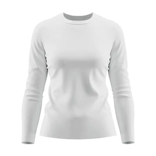 Woman Long Sleeve T-shirt Mockup Front