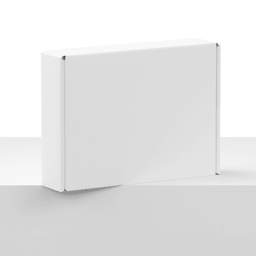 Mailer Box Mockup White Cardboard