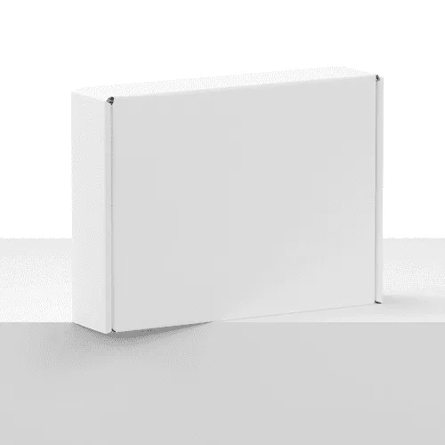 Mailer Box Mockup White Cardboard