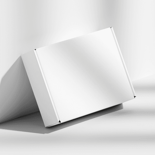 Cardboard White Mailer Box Mockup