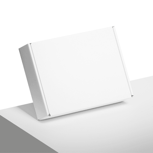 White Cardboard Mailer Box Mockup