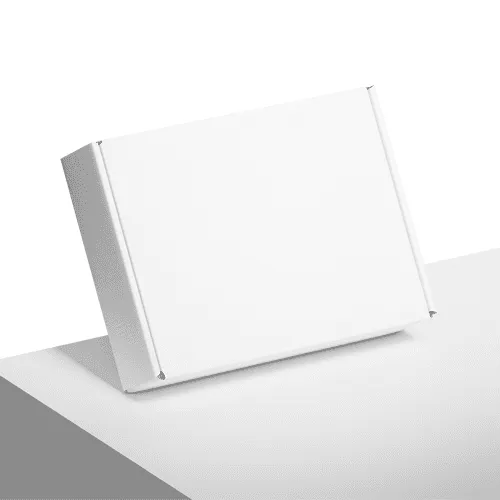 White Cardboard Mailer Box Mockup