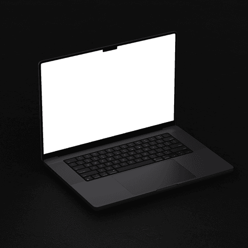 MacBook Pro 16-inch Space Black on the Dark