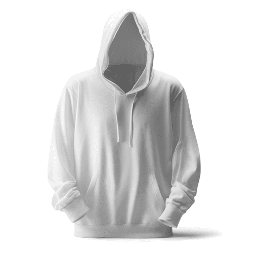 Ghost Mannequin Hoodie Mockup With Hood Open