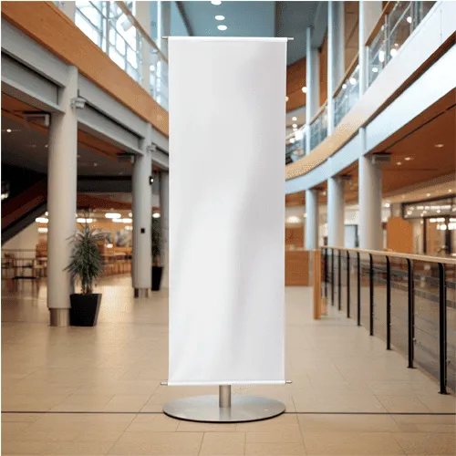 Flag Mockup in Modern Building