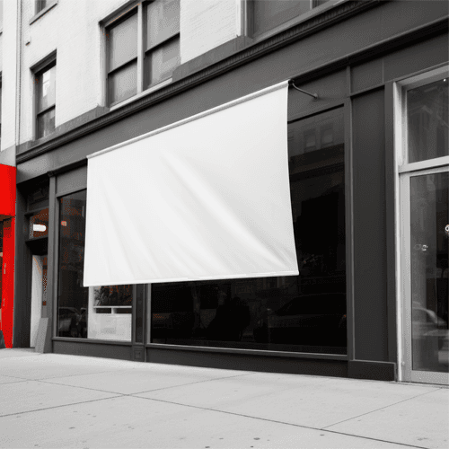 Outdoor Tarpaulin Banner Mockup
