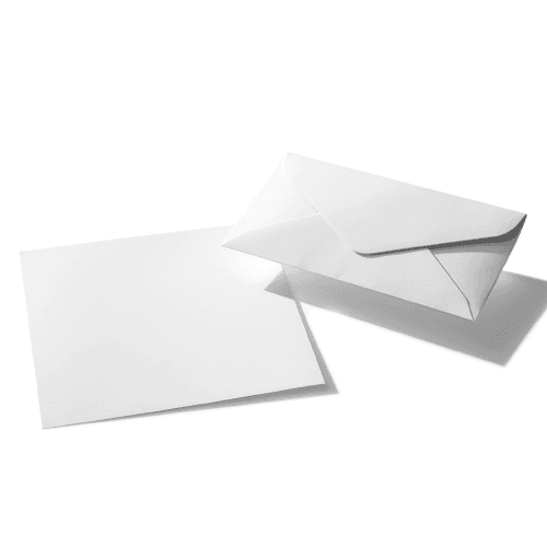 Flying Envelope and Paper Mockup