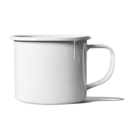 White Emanel Mug Mockup