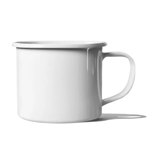 White Emanel Mug Mockup