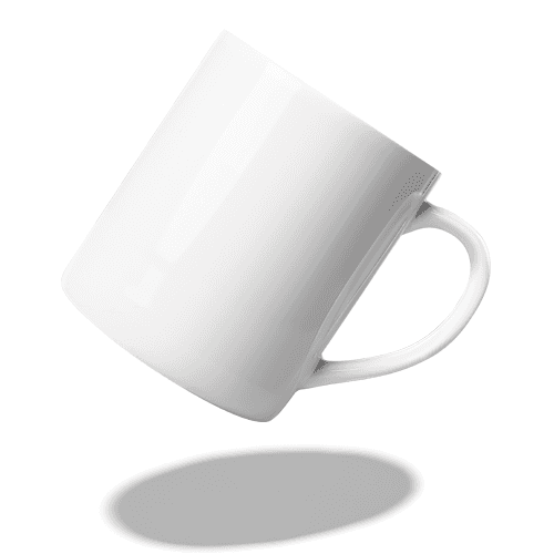 Flying White Mug Mockup