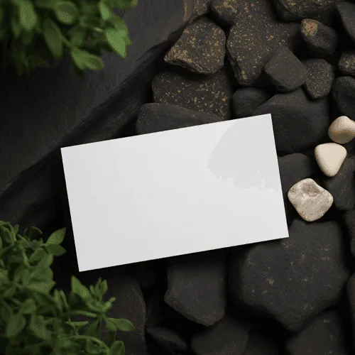 Business Card Mockup On Stones