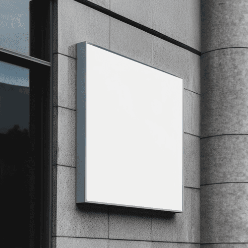 Billboard Mockup on the Building Wall
