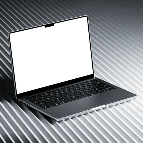 MacBook Pro Mockup On Abstract Background