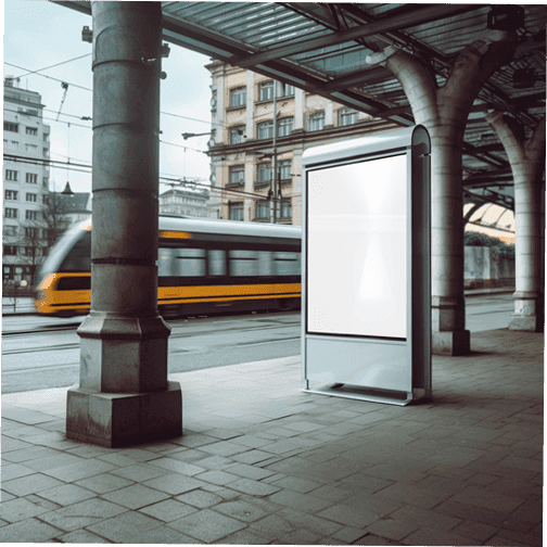 Billboard Mockup In Train Station