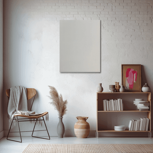 Medium Blank Canvas Mockup On The Wall