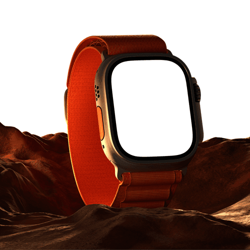 Apple Watch Mockup With Rock Prop