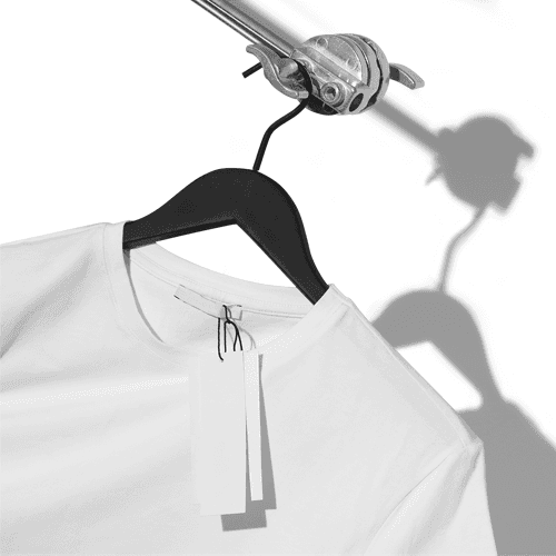 Close-Up on T-Shirt Label Tag Mockup