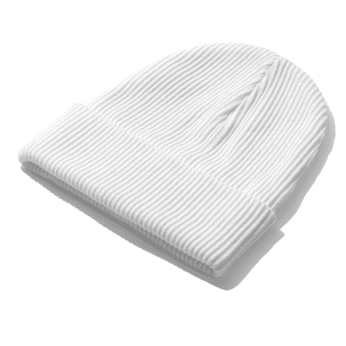 Perspective White Beanie Mockup