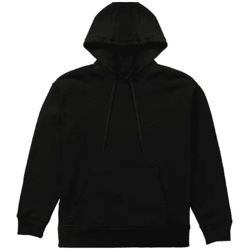 Black Pocket Pullover Hoodie Mockup Front View