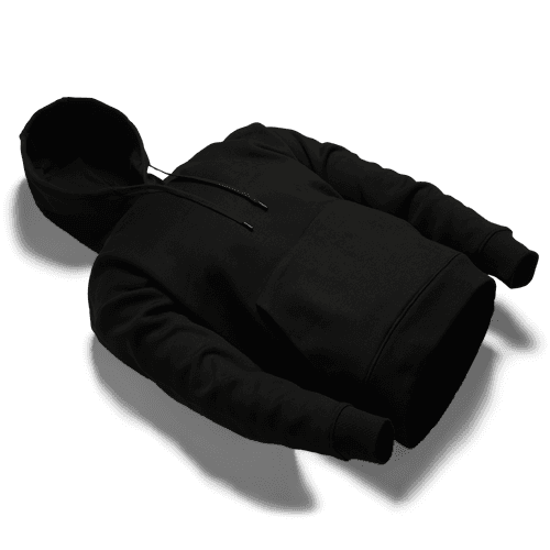 Perspective Black Pullover Hoodie Mockup
