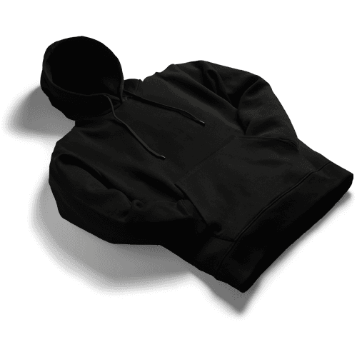 Pocket Black Pullover (Right Side) Mockup
