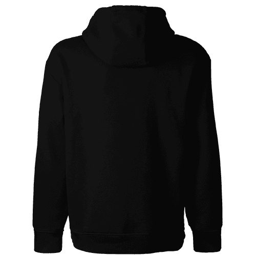 Black Kangaroo Pocket Pullover Hoodie Back Mockup