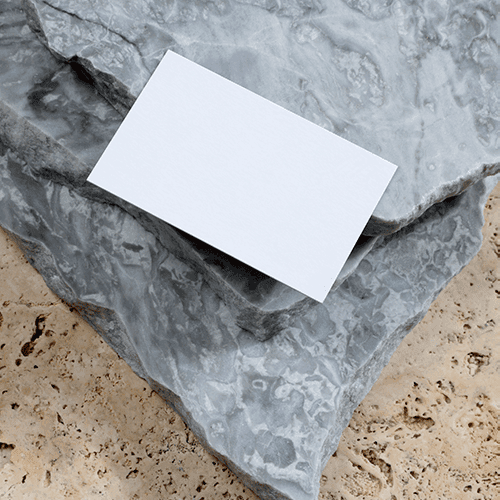 Business Card On The Rock Mockup