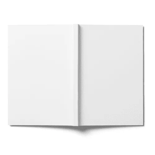 Back of Open Softcover Book (5,5x8,5 in)