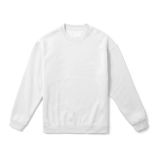 Fleece Crewneck Top View Sweatshirt Mockup