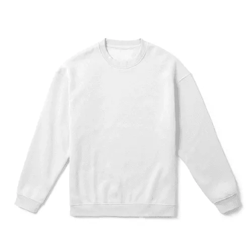 Fleece Crewneck Top View Sweatshirt Mockup