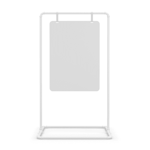 Signage Leather Straps Stand Mockup