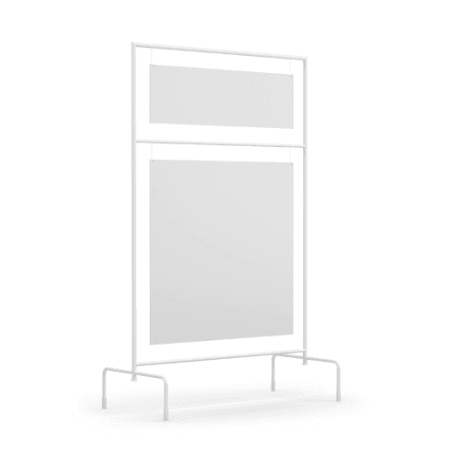 White Signage Stand Right View Mockup