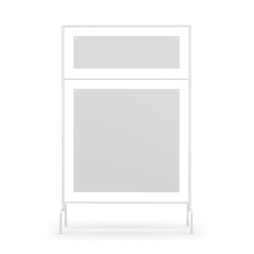 White Signage Stand Mockup