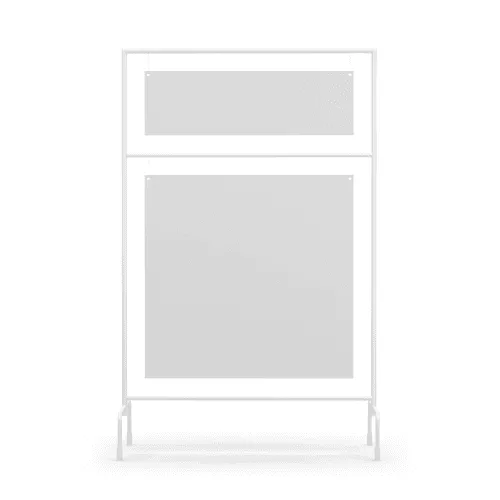 White Signage Stand Mockup