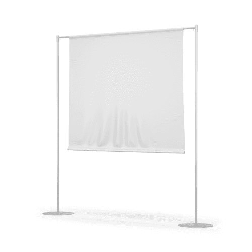 Vinyl Banner Stand Left View Mockup