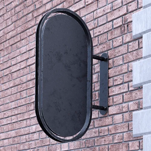 Signboard Mockup on Wall