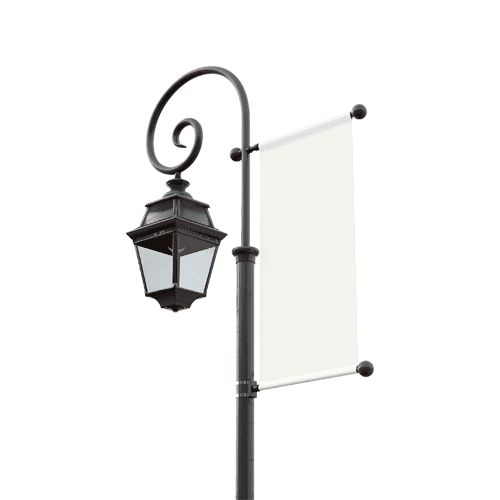 Street Lamp Banner Mockup