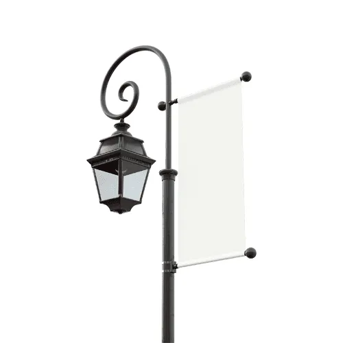 Street Lamp Banner Mockup