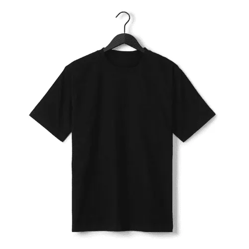 Hanging Black Front T-shirt Mockup