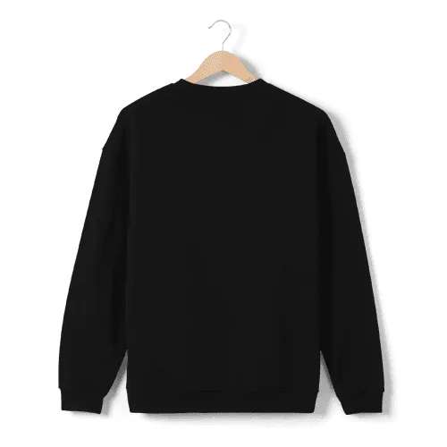 Crewneck Black Sweatshirt Back Mockup