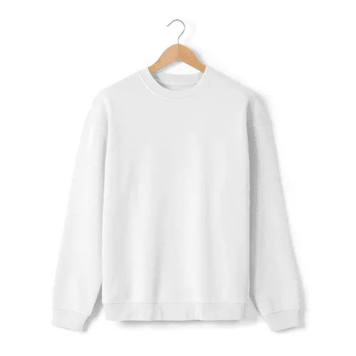 Fleece Crewneck Front Sweatshirt Mockup
