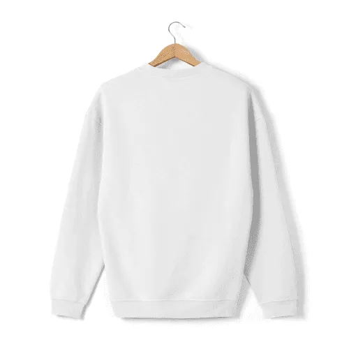 Fleece Crewneck Back Sweatshirt Mockup