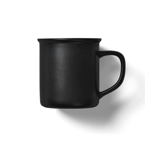 Matte Black Porcelain Coffee Mug