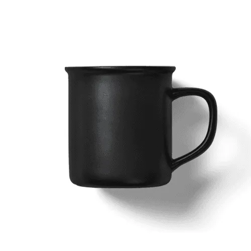 Matte Black Porcelain Coffee Mug