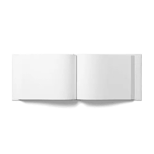 Landscape Hardcover Book Open (10x7 in)